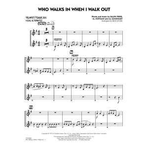 Who Walks In When I Walk Out? (Key: D minor) - Trumpet/Tenor Sax (Vocal Alt.)