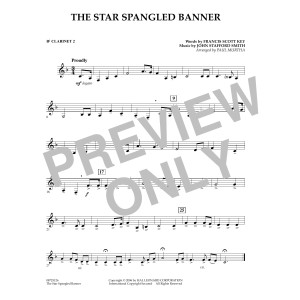 The Star Spangled Banner - Bb Clarinet 2