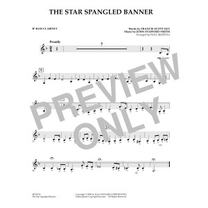 The Star Spangled Banner - Bb Bass Clarinet