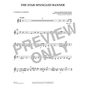 The Star Spangled Banner - Eb Baritone Saxophone