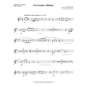 No Greater Alleluia - Soprano Sax/Clarinet(sub oboe)