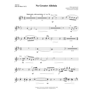 No Greater Alleluia - Alto Sax 1-2 (sub. Horn 1-2)