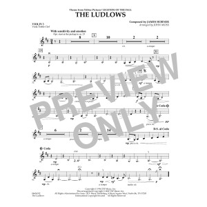The Ludlows (Theme from Legends of the Fall) - Violin 3 (Viola Treble Clef)