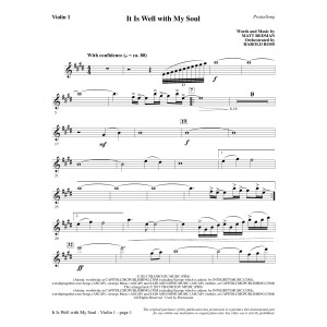 It Is Well with My Soul - Violin 1