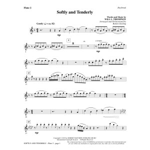 Softly and Tenderly - Flute 2