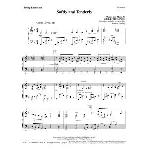 Softly and Tenderly - Keyboard String Reduction