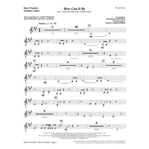 How Can It Be - Bass Clarinet (sub. Tuba)