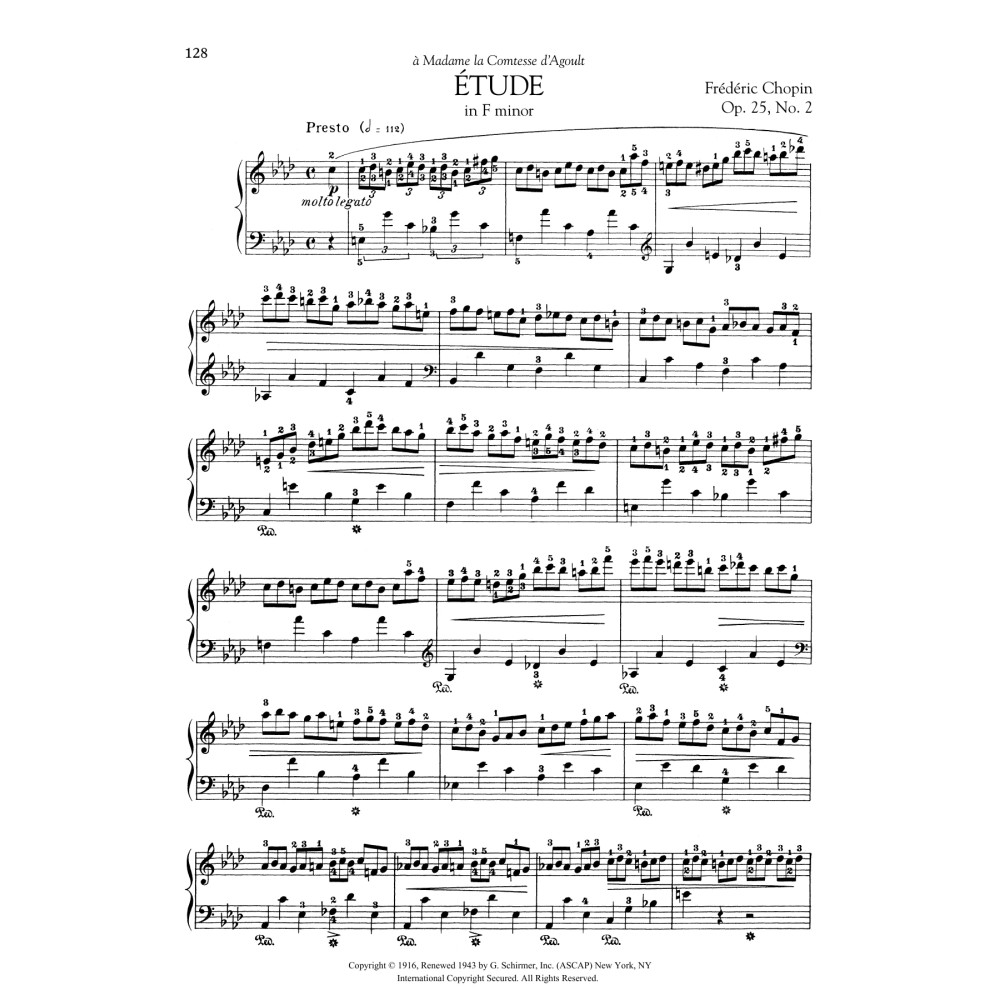 Etude in F minor, Op 25, No. 2
