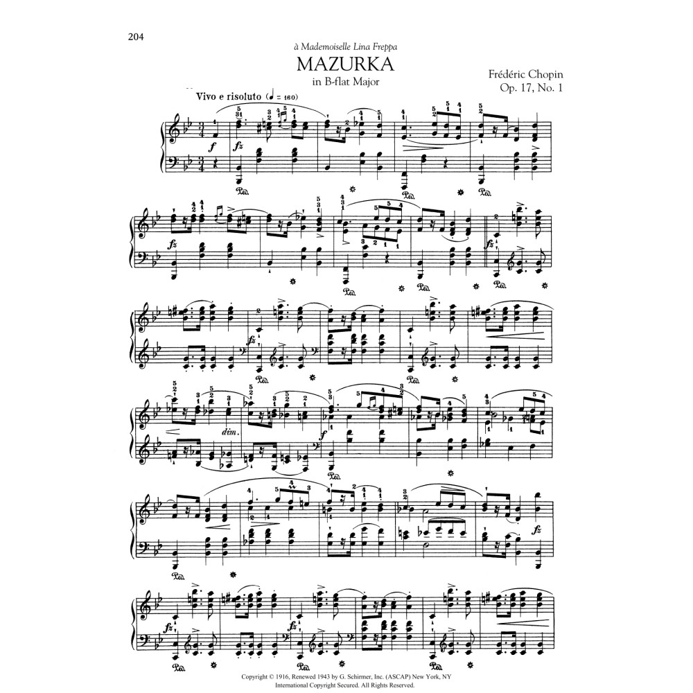 Mazurka in B-flat Major, Op. 17, No. 1