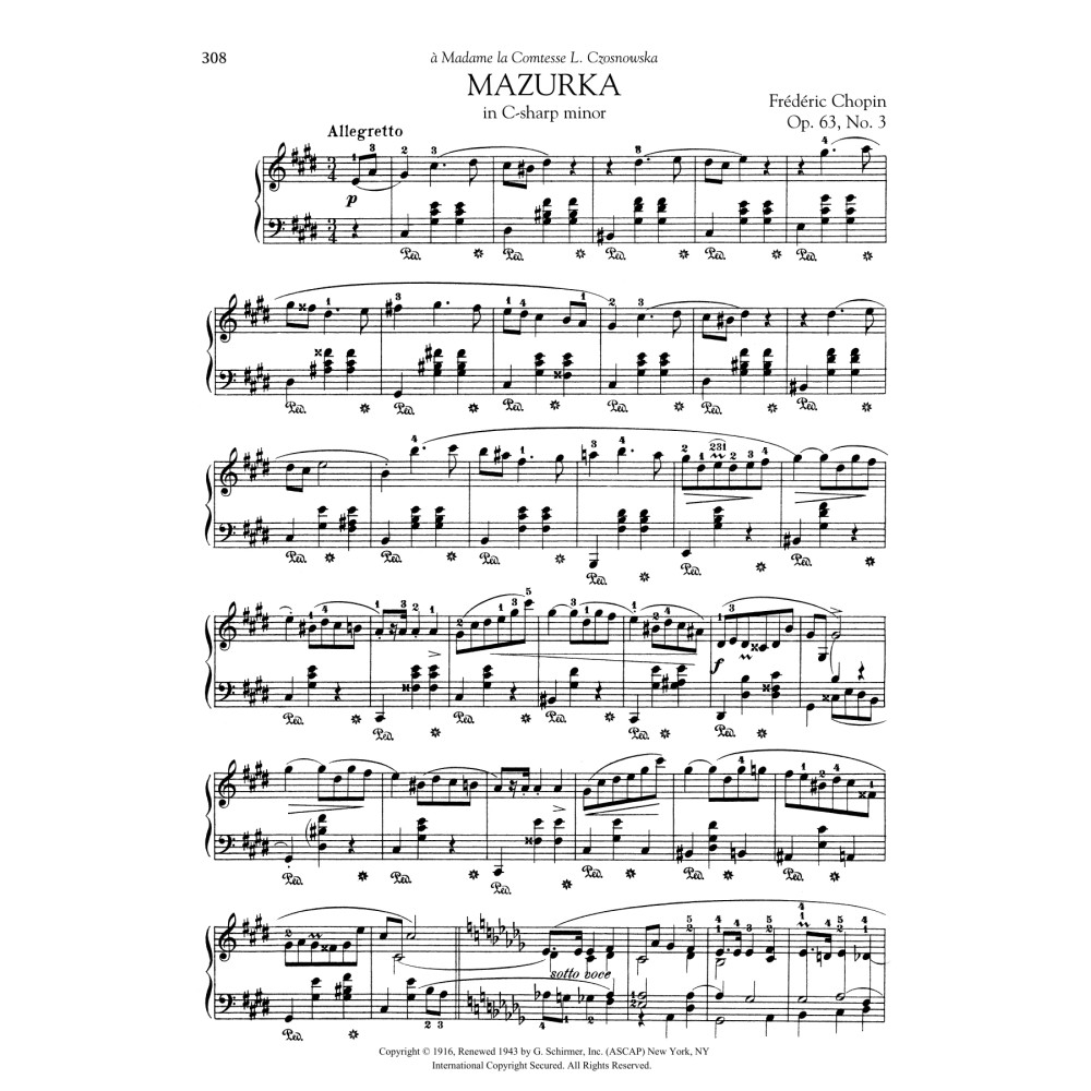 Mazurka In C-sharp minor, Op. 63, No. 3