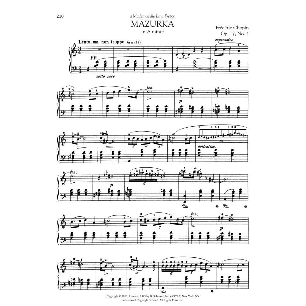 Mazurka in A minor, Op. 17, No. 4