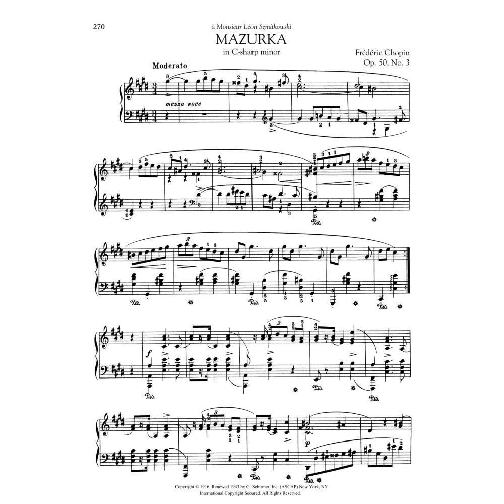 Mazurka in C-sharp minor, Op. 50, No. 3
