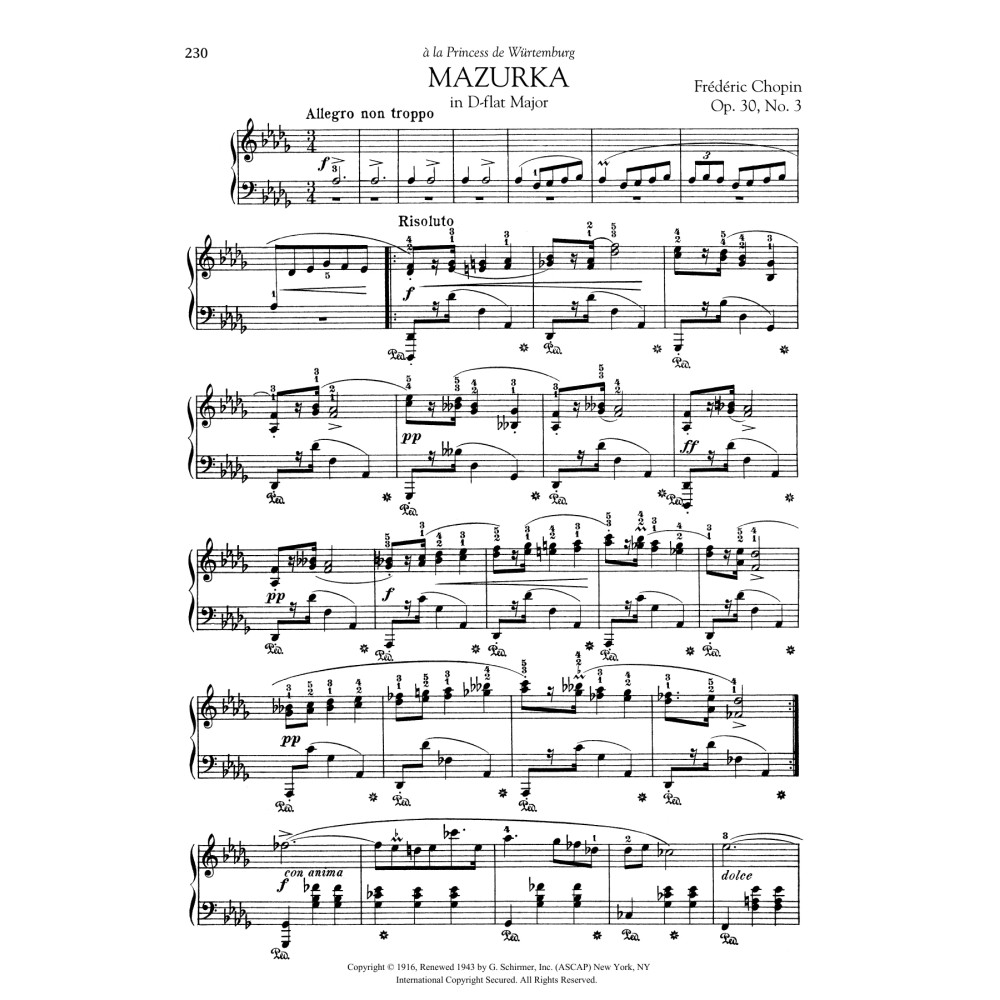 Mazurka in D-flat Major, Op. 30, No. 3