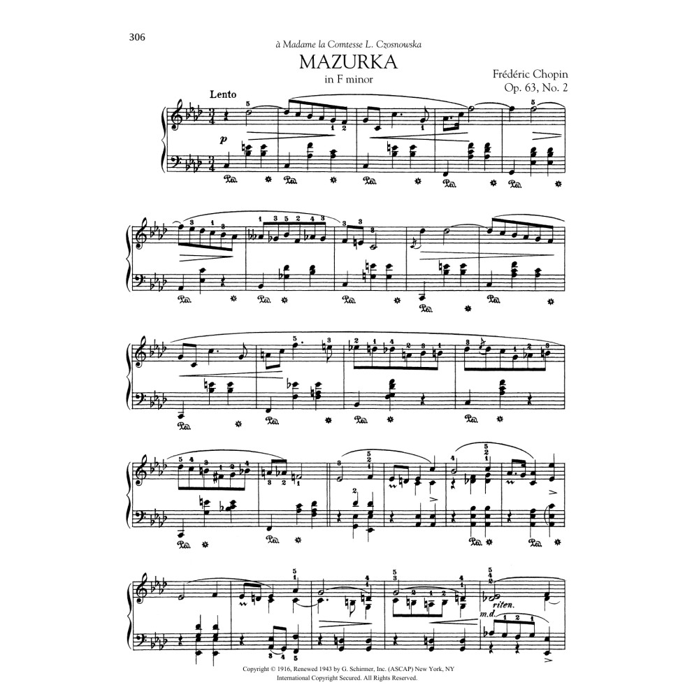 Mazurka in F minor, Op. 63, No. 2