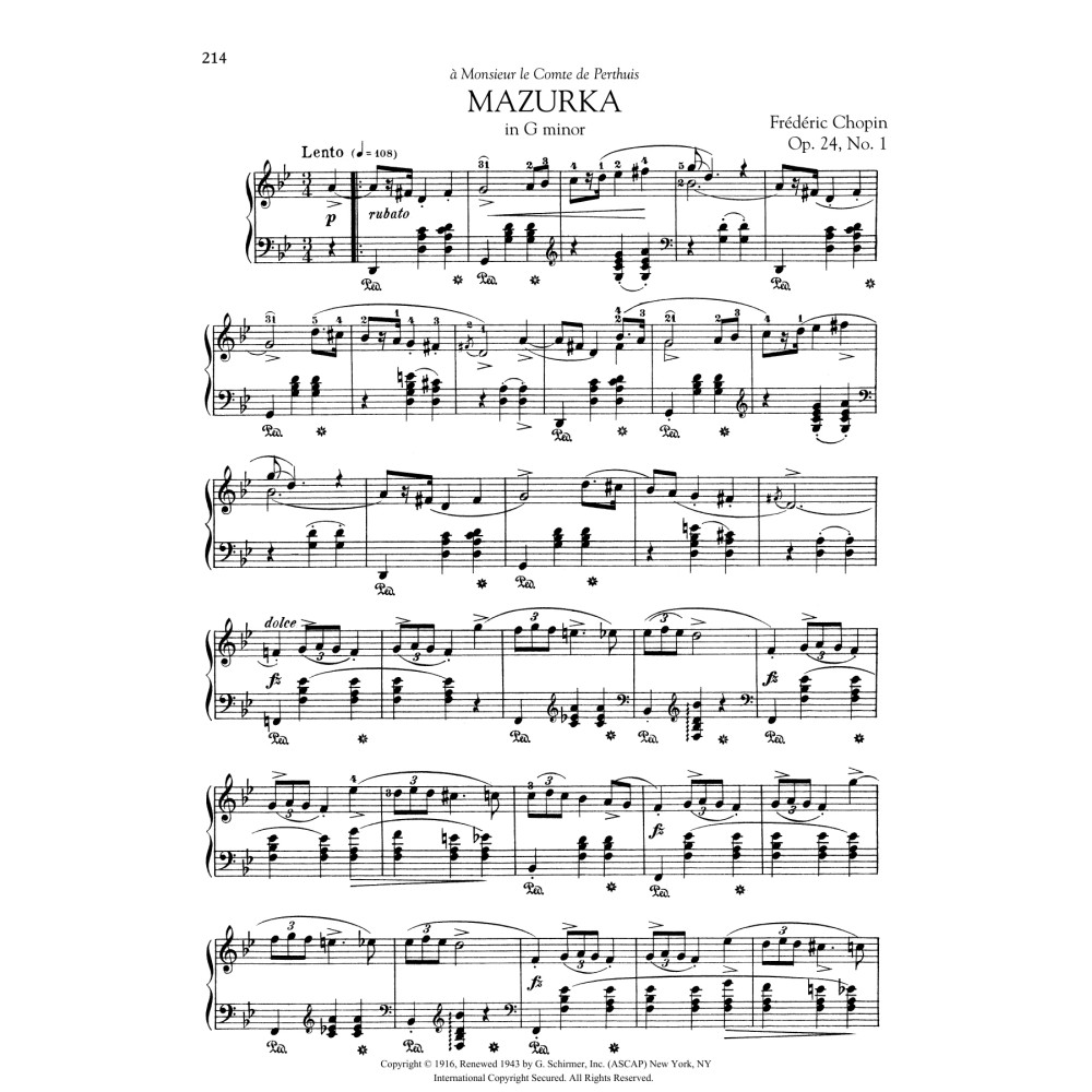Mazurka in G minor, Op. 24, No. 1