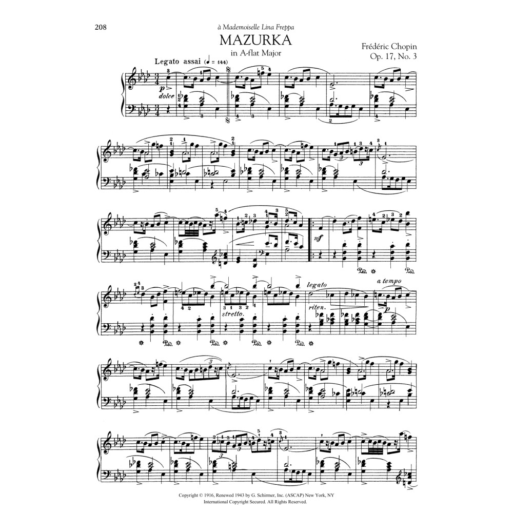 Mazurka in A-flat Major, Op. 17, No. 3