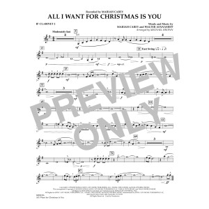 All I Want for Christmas Is You (arr. Michael Brown) - Bb Clarinet 2