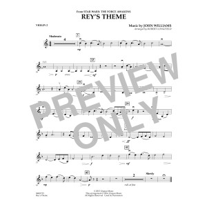 Rey's Theme (from Star Wars: The Force Awakens) - Violin 2