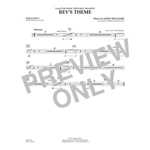 Rey's Theme (from Star Wars: The Force Awakens) - Percussion 1