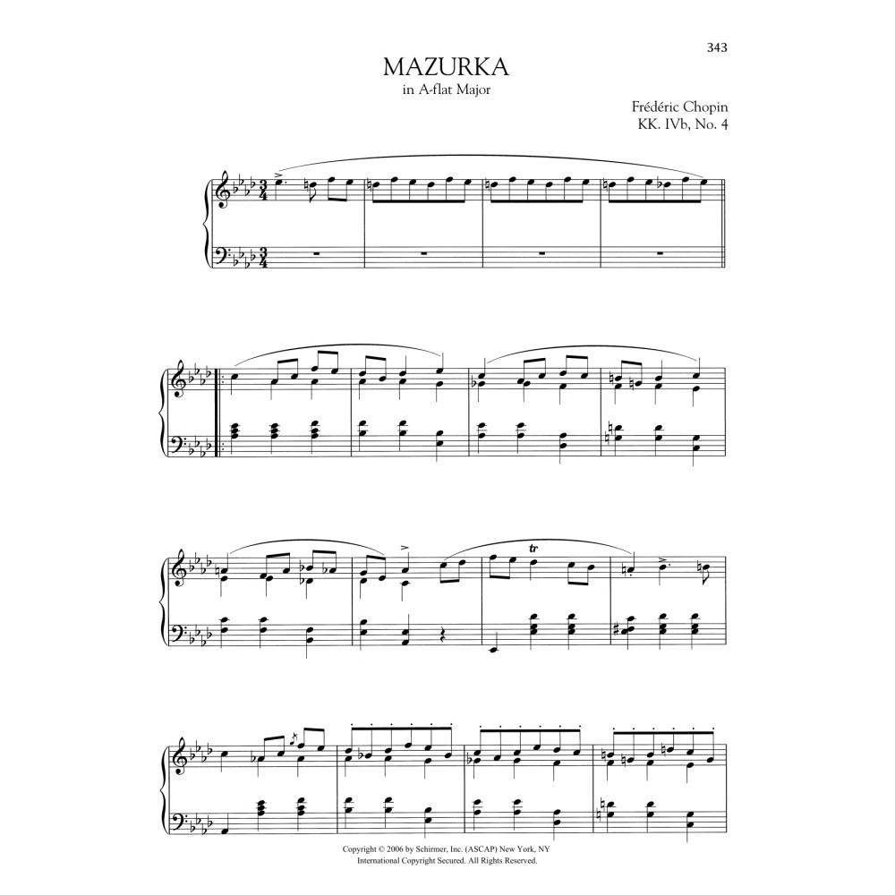 Mazurka in A-flat Major, KK. IVb, No. 4