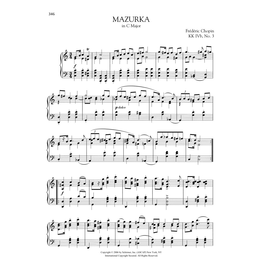 Mazurka in C Major, KK. IVb, No. 3