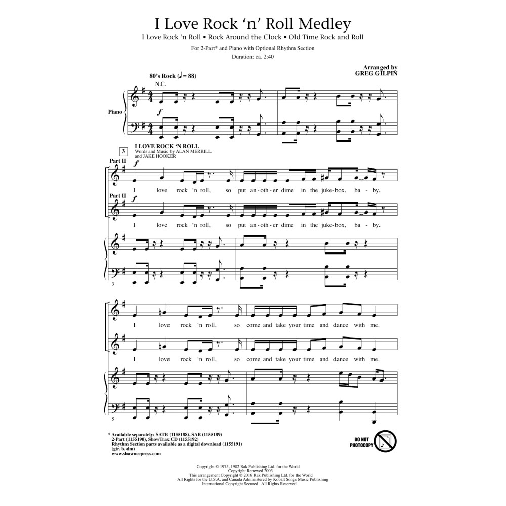 I Love Rock 'n' Roll Medley
