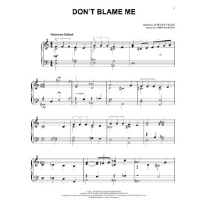 Don't Blame Me