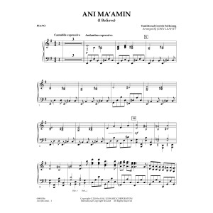 Ani Ma'amin - Piano
