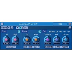 Voxengo PHA979 ist ein Plugin für die Phasenkorrektur und die Überlagerung von Audiosignalen in digitalen Audioworkstations.
