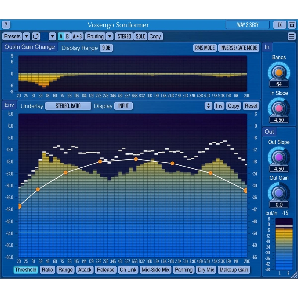 Voxengo Soniformer ist ein dynamischer Audio-Prozessor-Plugin, der speziell für die Bearbeitung und Formung von Klangsignalen en