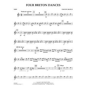 Four Breton Dances - Oboe