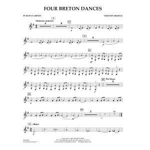 Four Breton Dances - Bb Bass Clarinet