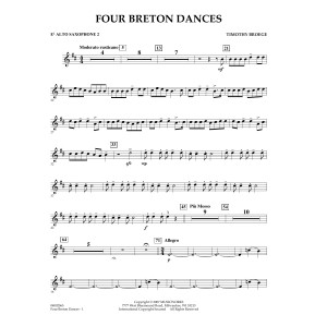 Four Breton Dances - Eb Alto Saxophone 2