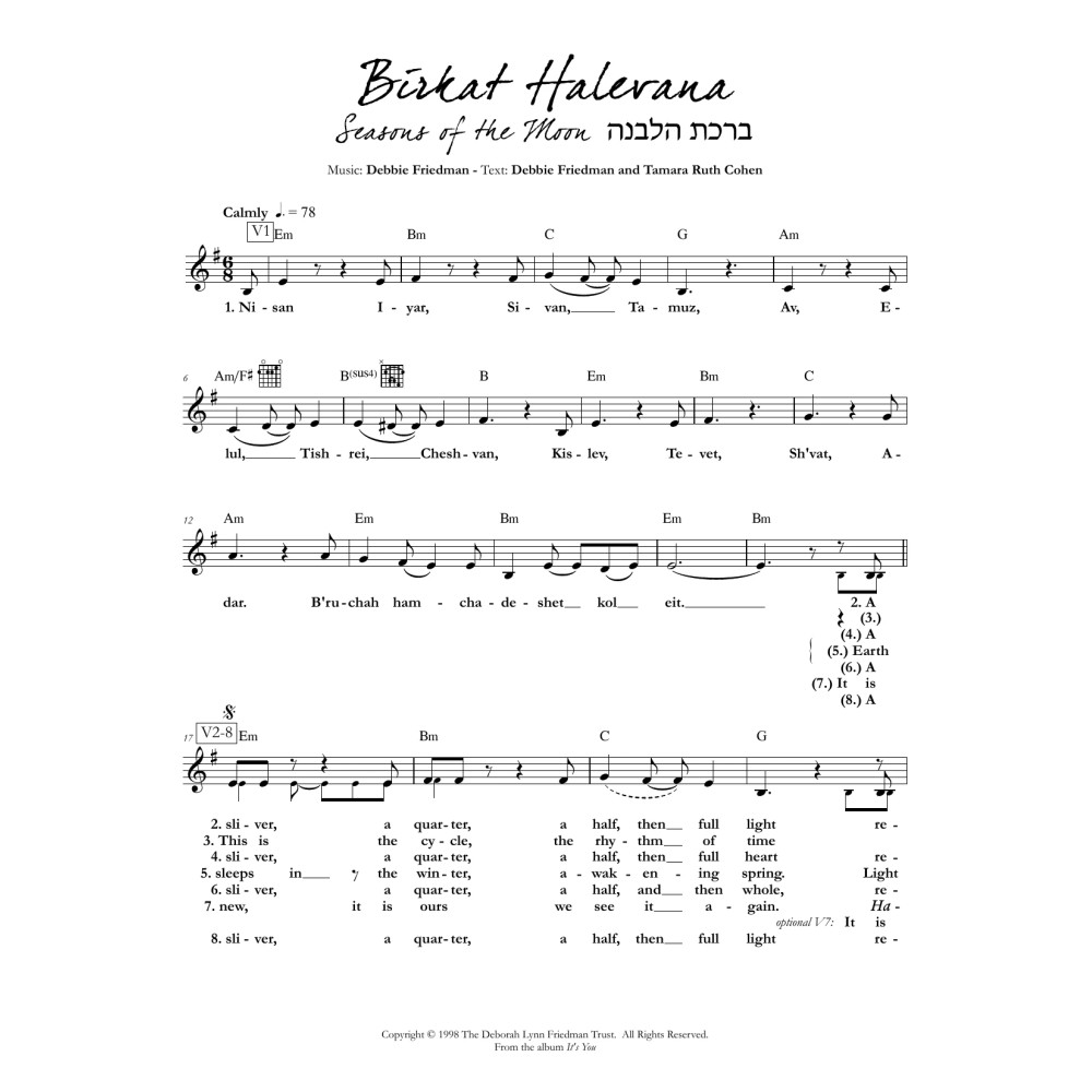 Birkat Halevana (Seasons of the Moon)