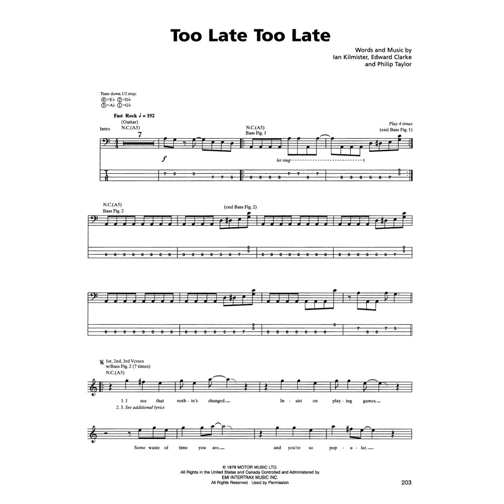 Too Late Too Late