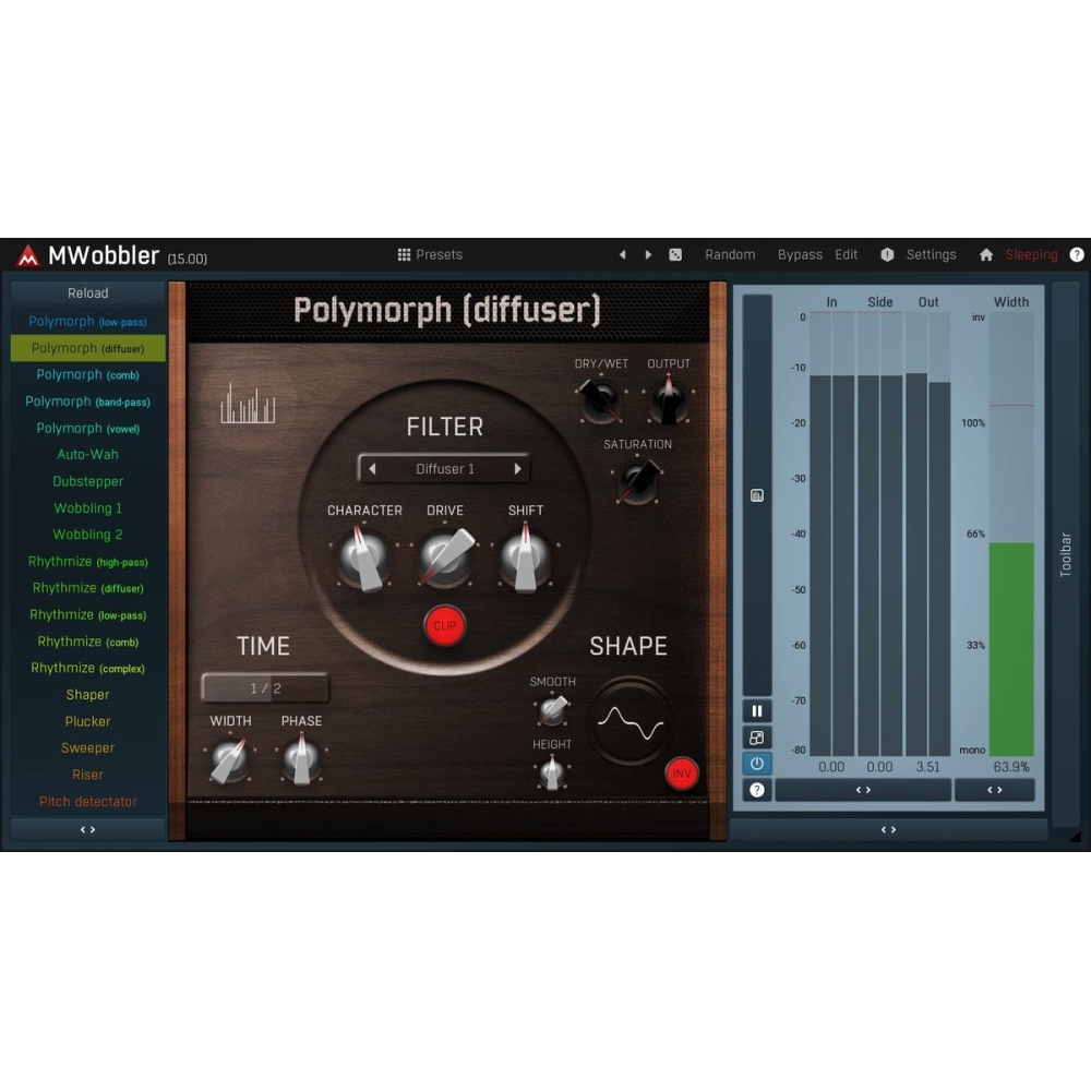 Melda Production MWobbler

Melda Production MWobbler ist ein leistungsstarkes Modulations-Plugin, das eine Vielzahl von Effekten