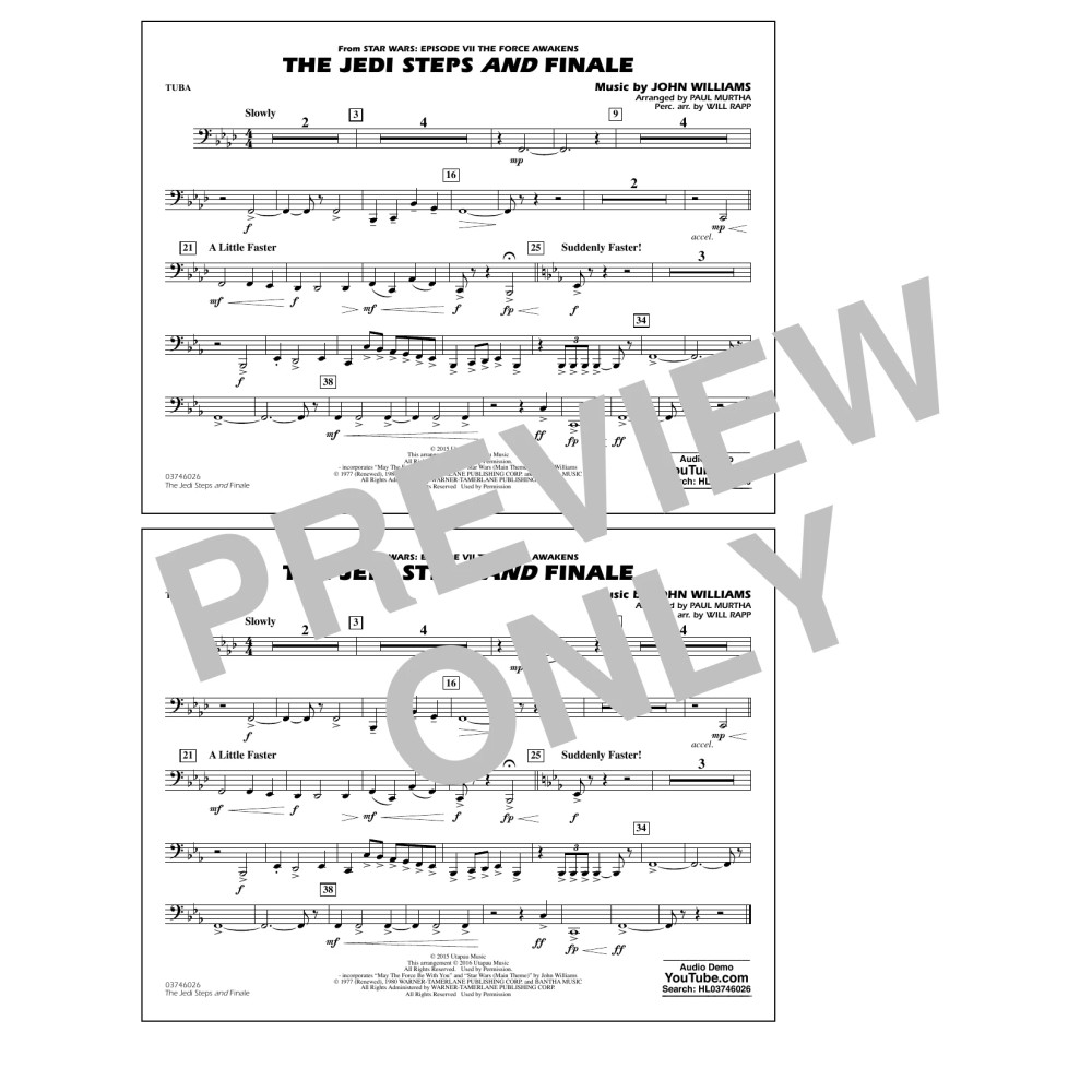 The Jedi Steps and Finale (from Star Wars: The Force Awakens) - Tuba