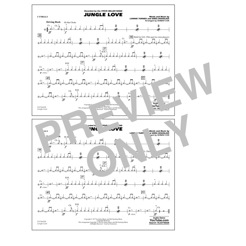 Jungle Love - Cymbals
