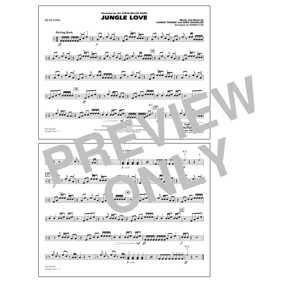 Jungle Love - Quad Toms