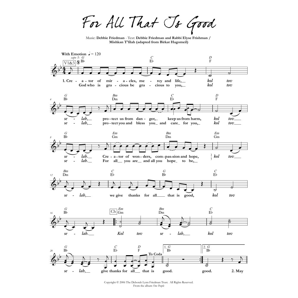 For All That Is Good