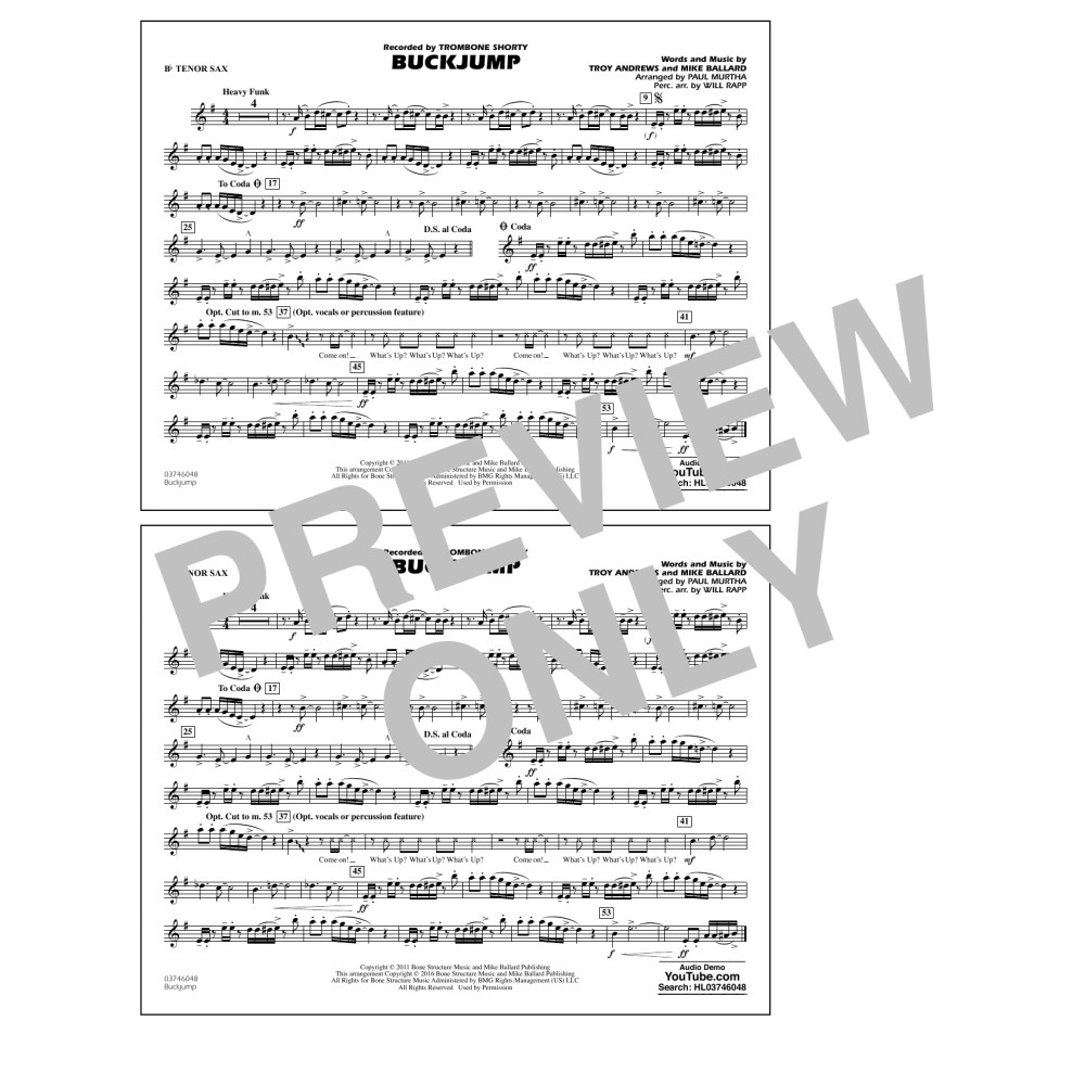 Buckjump - Bb Tenor Sax