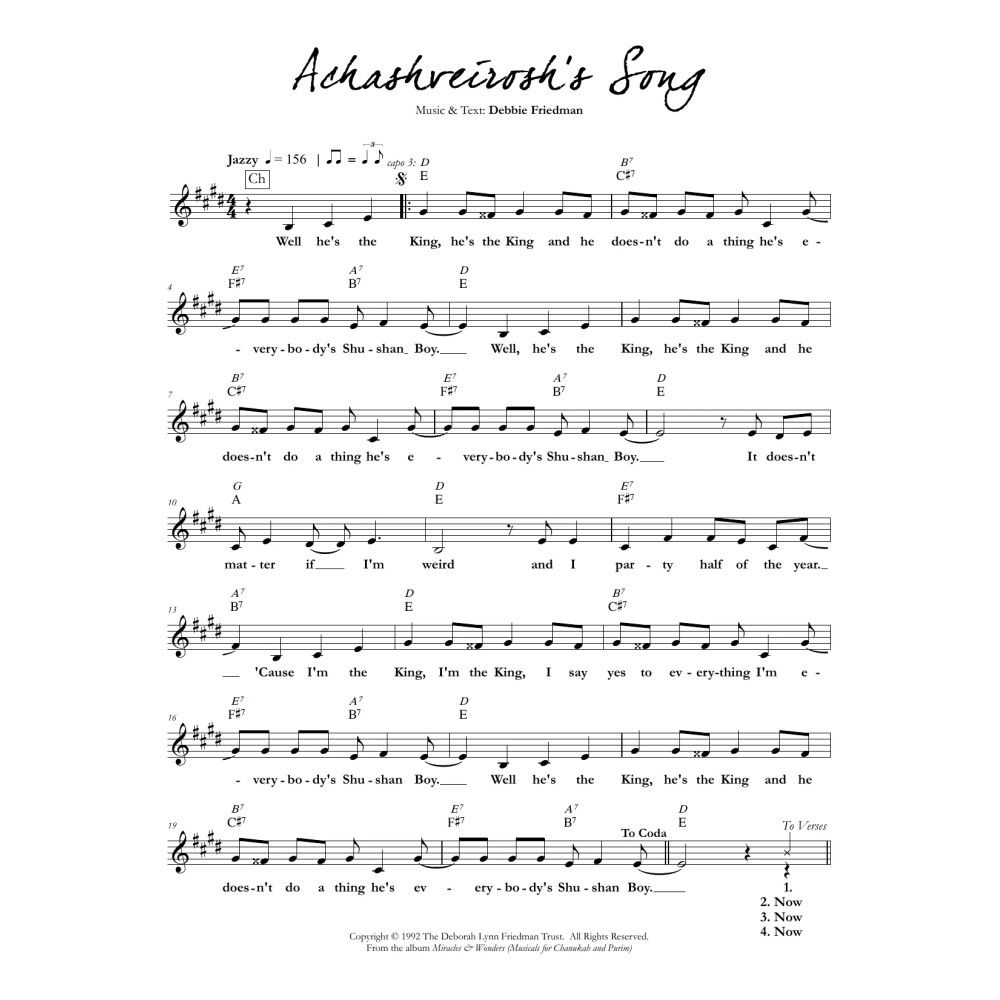 Achashveirosh's Song