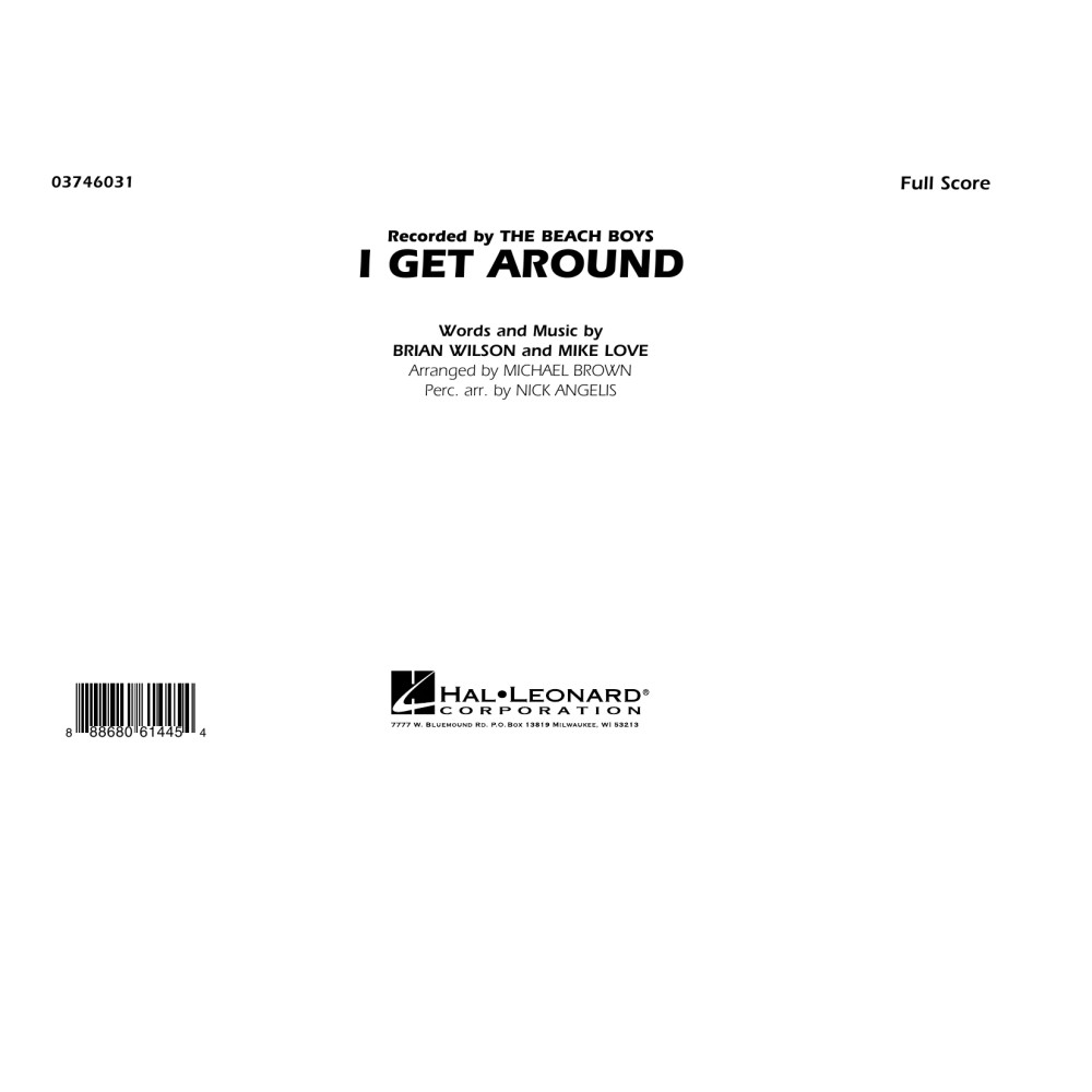 I Get Around - Conductor Score (Full Score)