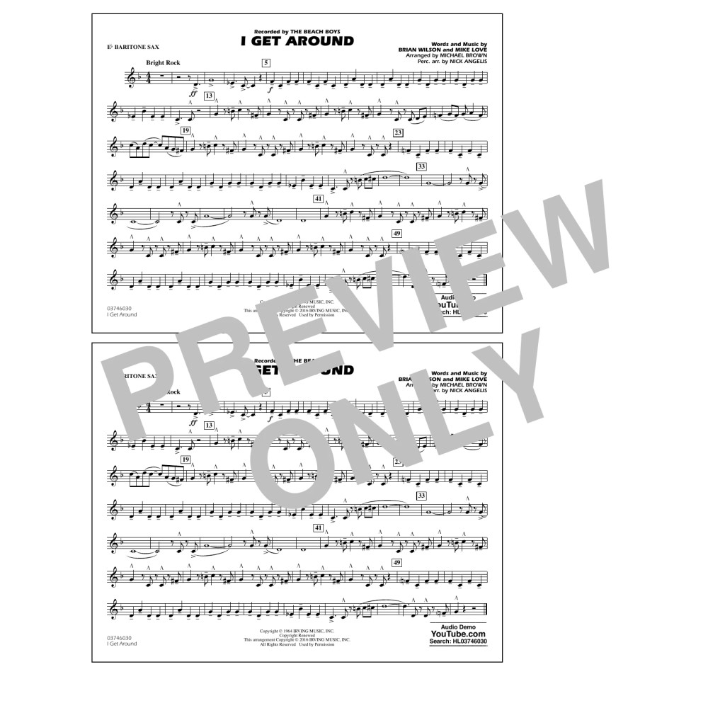 I Get Around - Eb Baritone Sax