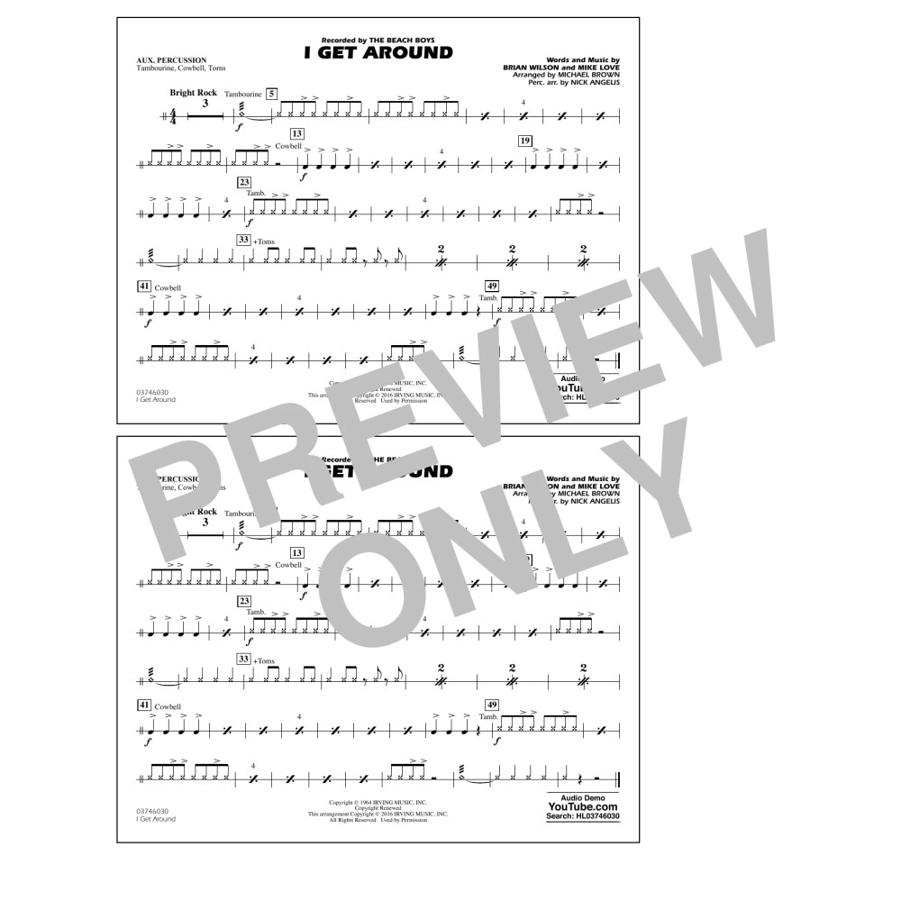 I Get Around - Aux Percussion