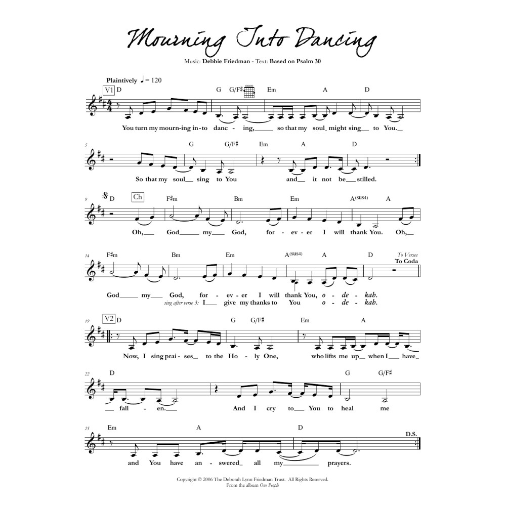 Mourning Into Dancing