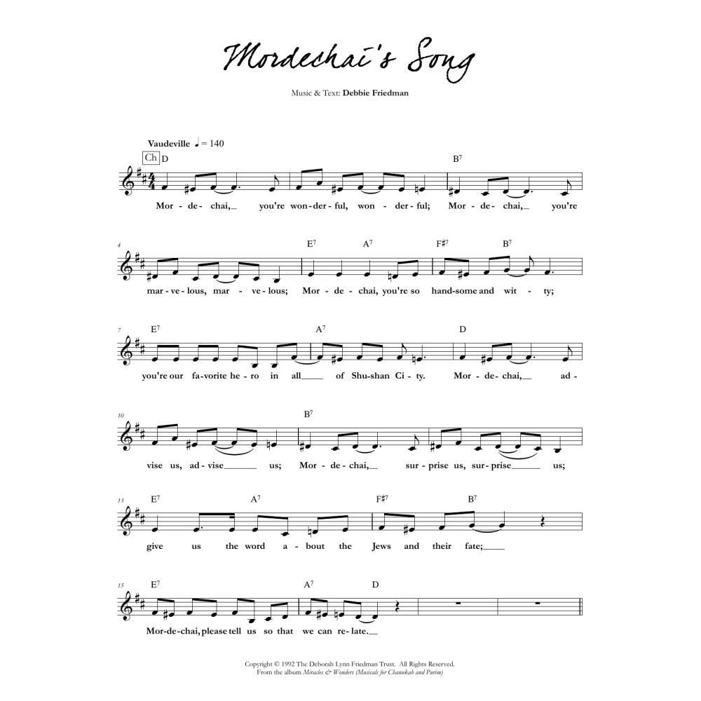 Mordechai's Song