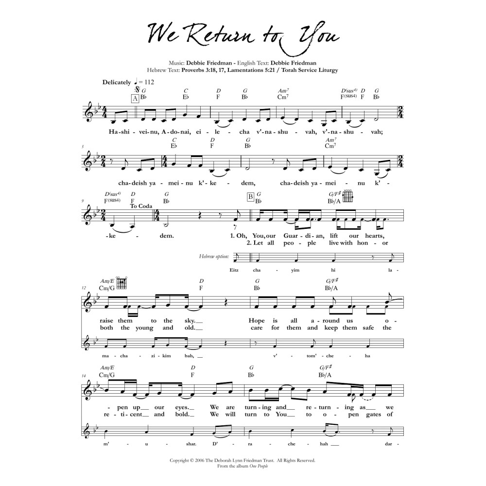 We Return to You
