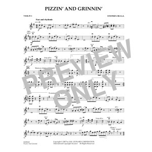 Pizzin' and Grinnin' - Violin 1