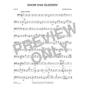 Snow Day Sleddin' - Cello